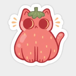 Strawberry Cat Sticker